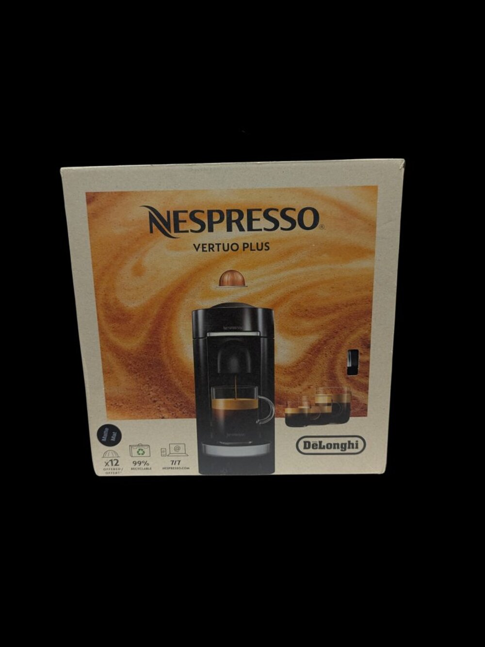 Nespresso VertuoPlus Coffee & Espresso Machine | Brews Single-Serve Cups with Ce